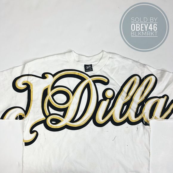 Rare J DILLA X STUSSY Collaboration White T-Shirt Sample Size M - Picture 3 of 6